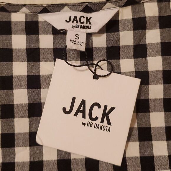 NWT Jack by BB Dakota black & white checked wrap dress size Small - Picture 7 of 10